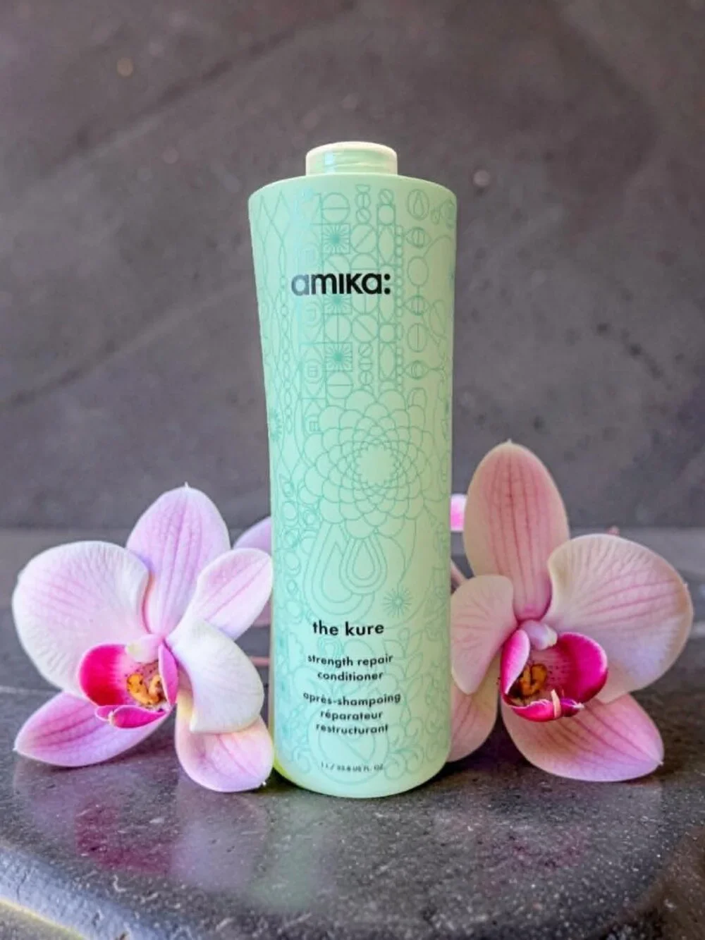 Amika The Kure Bond Repair Trio Shampoo Conditioner Mask 16.9 oz